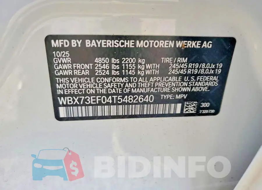 WBX73EF04T5482640 Photo# 13