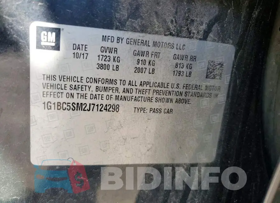 1G1BC5SM2J7124298 Photo# 12