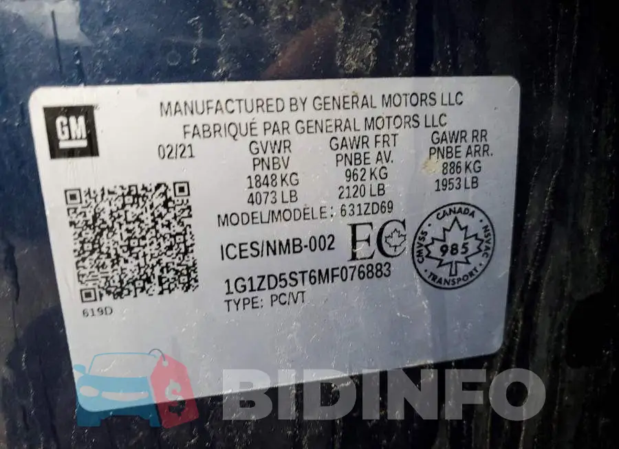 1G1ZD5ST6MF076883 Photo# 13