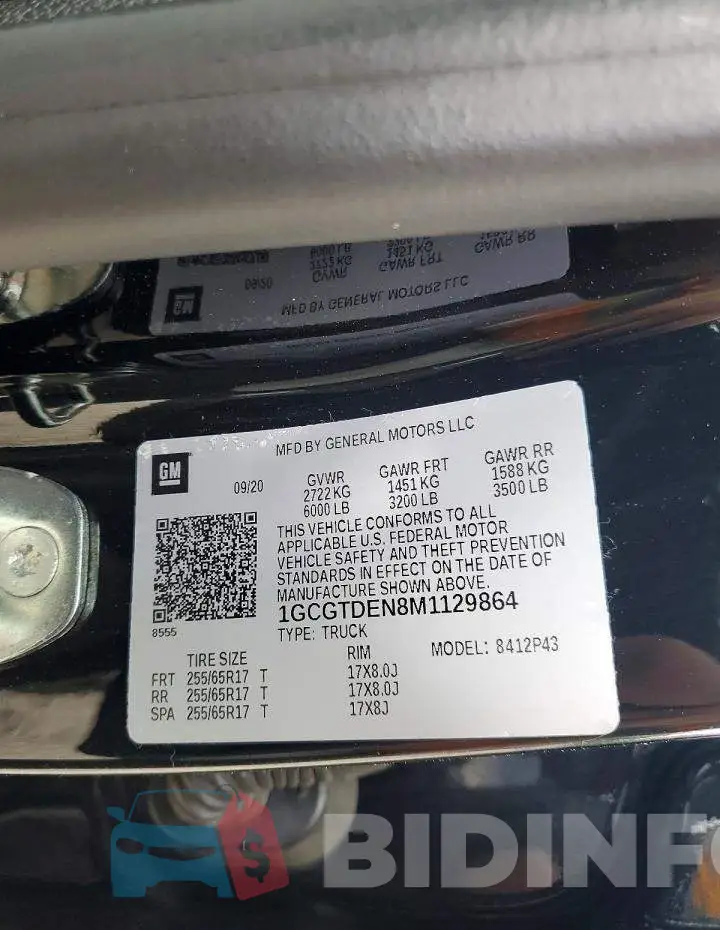 1GCGTDEN8M1129864 Photo# 12