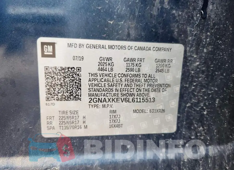 2GNAXKEV6L6115513 Photo# 13