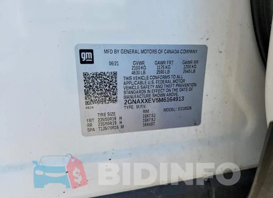 2GNAXXEV5M6164913 Photo# 14
