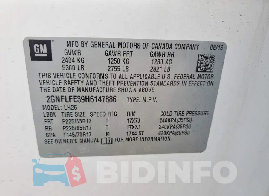 2GNFLFE39H6147886 Photo# 13