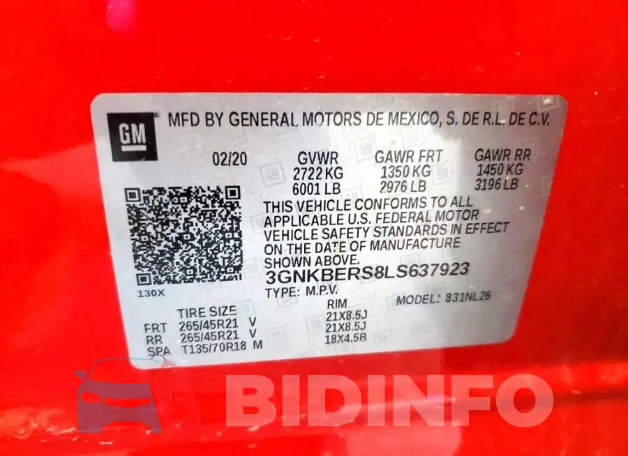 3GNKBERS8LS637923 Photo# 12