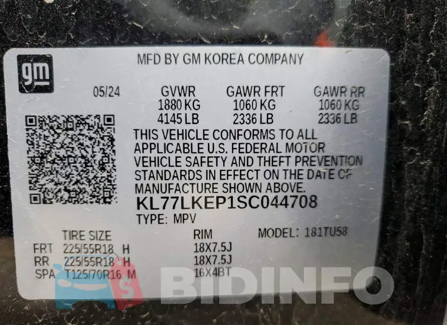 KL77LKEP1SC044708 Photo# 13