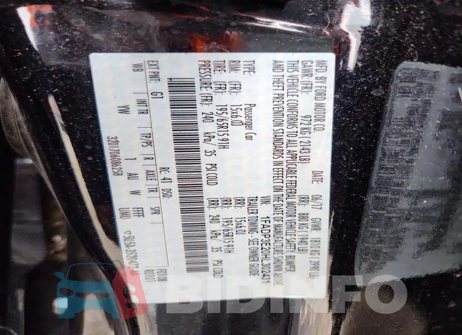 1FADP3E20HL302431 Photo# 12