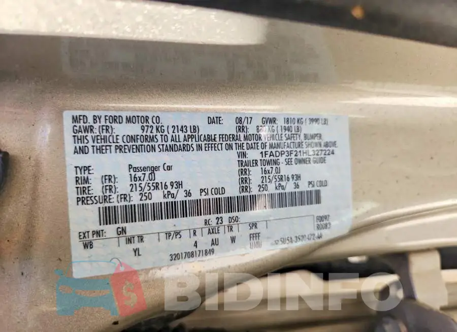 1FADP3F21HL327224 Photo# 12