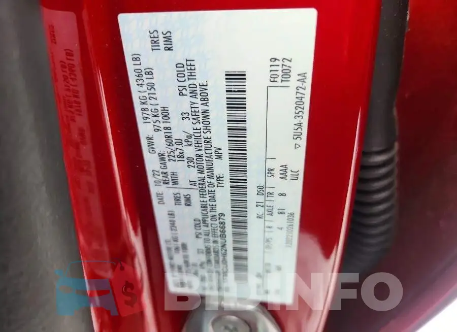 1FMCU0H62NUB66879 Photo# 13