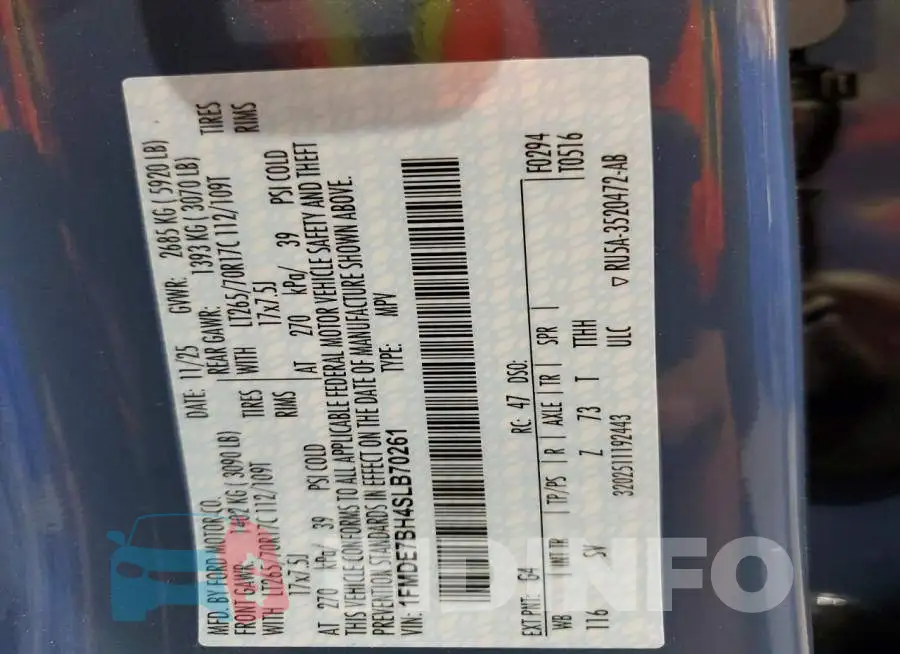 1FMDE7BH4SLB70261 Photo# 13