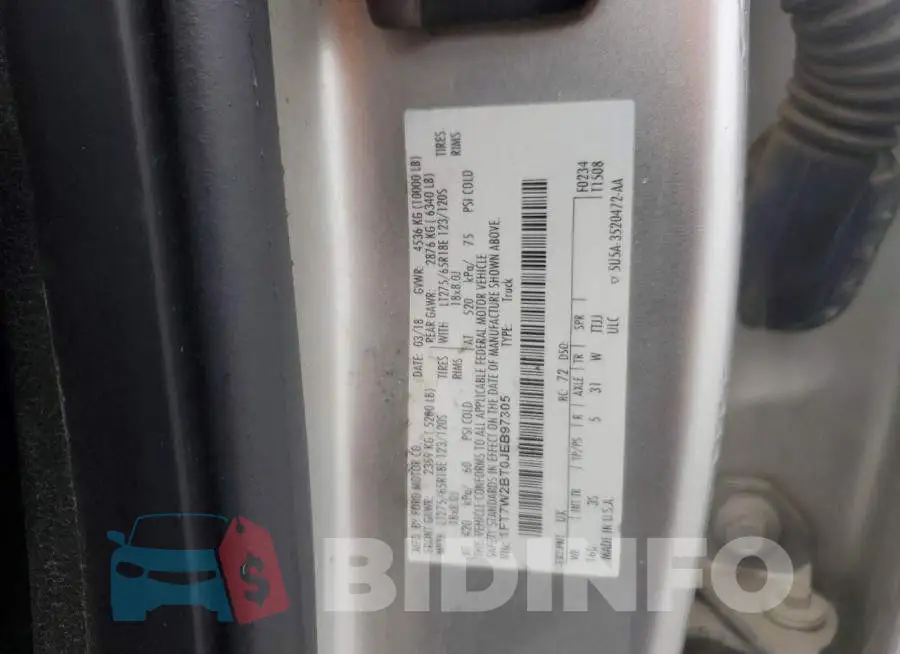 1FT7W2BT0JEB97305 Photo# 12