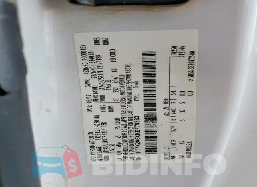 1FT7X2A6XKEF79383 Photo# 12