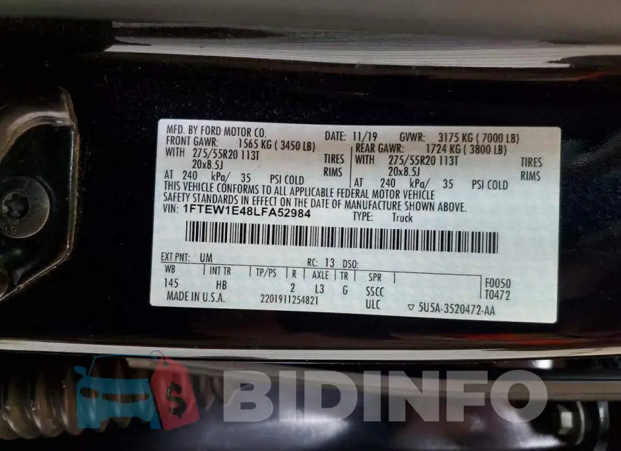 1FTEW1E48LFA52984 Photo# 12