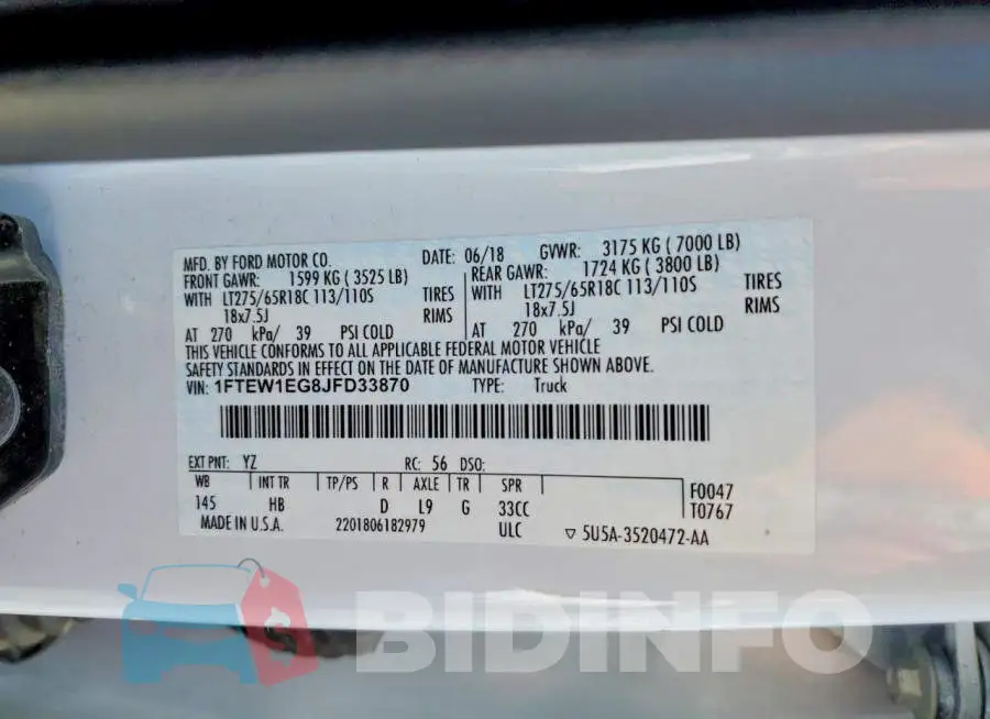1FTEW1EG8JFD33870 Photo# 13