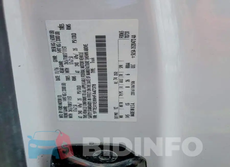 1FTEX1E89HFA47378 Photo# 12