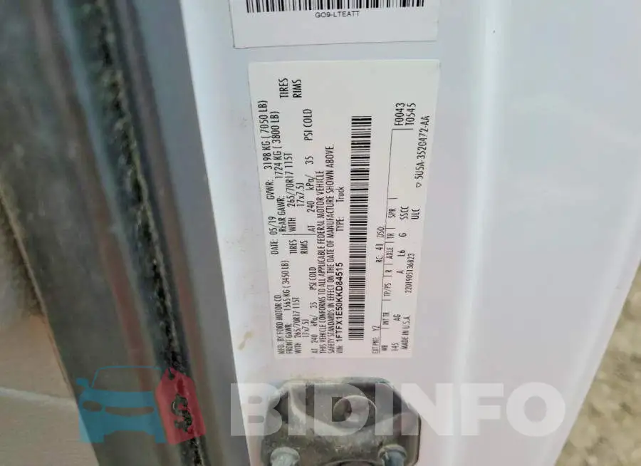 1FTFX1E50KKD84515 Photo# 12