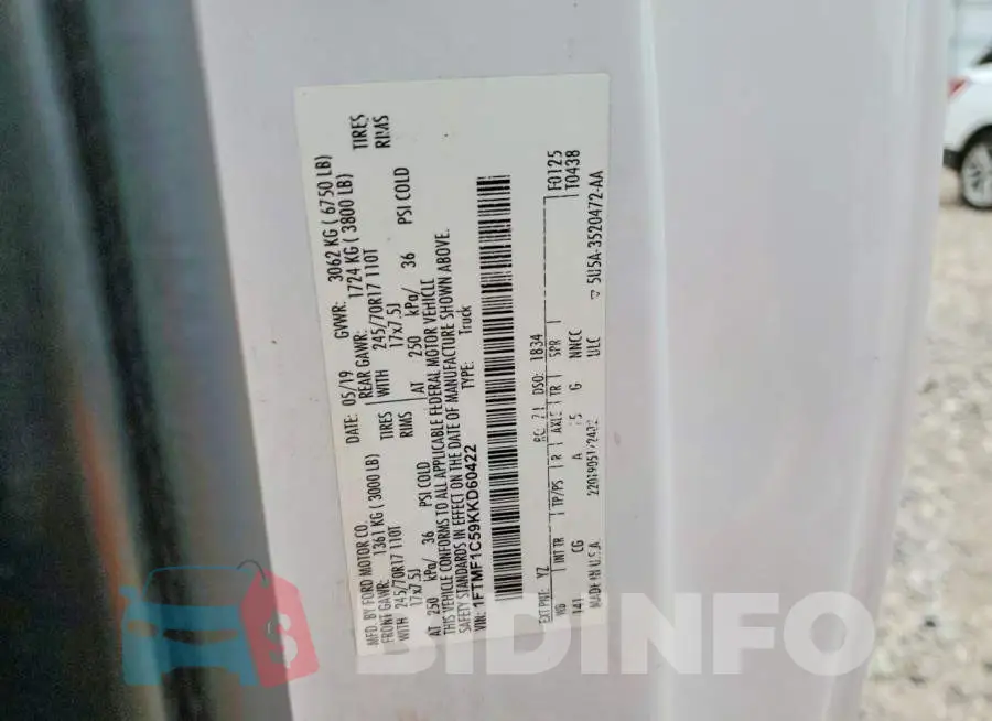 1FTMF1C59KKD60422 Photo# 12