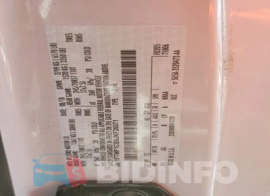 1FTMF1CB9JKF26071 Photo# 12