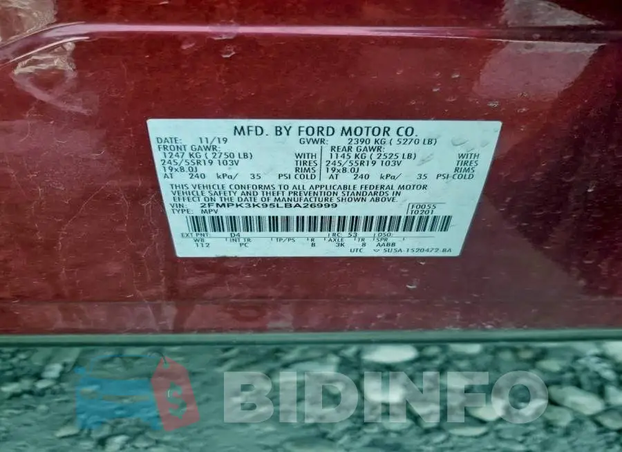 2FMPK3K95LBA26999 Photo# 12