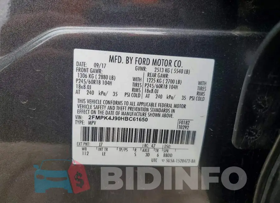 2FMPK4J90HBC61650 Photo# 13
