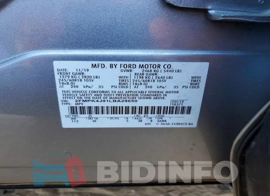 2FMPK4J91LBA29650 Photo# 13