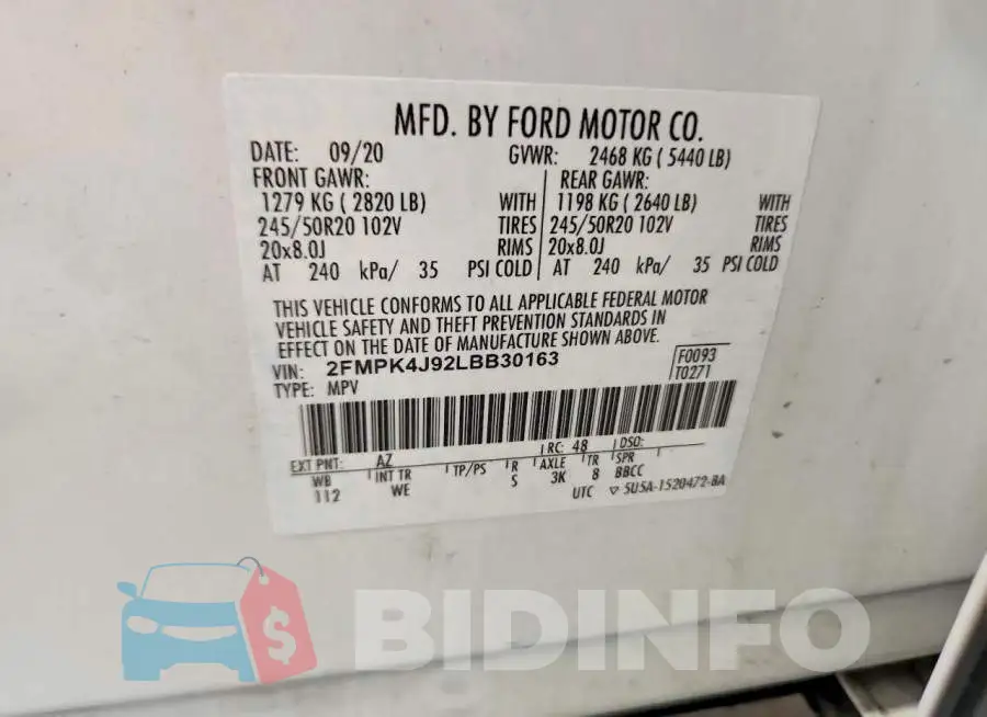 2FMPK4J92LBB30163 Photo# 14