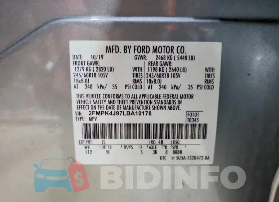2FMPK4J97LBA10178 Photo# 13