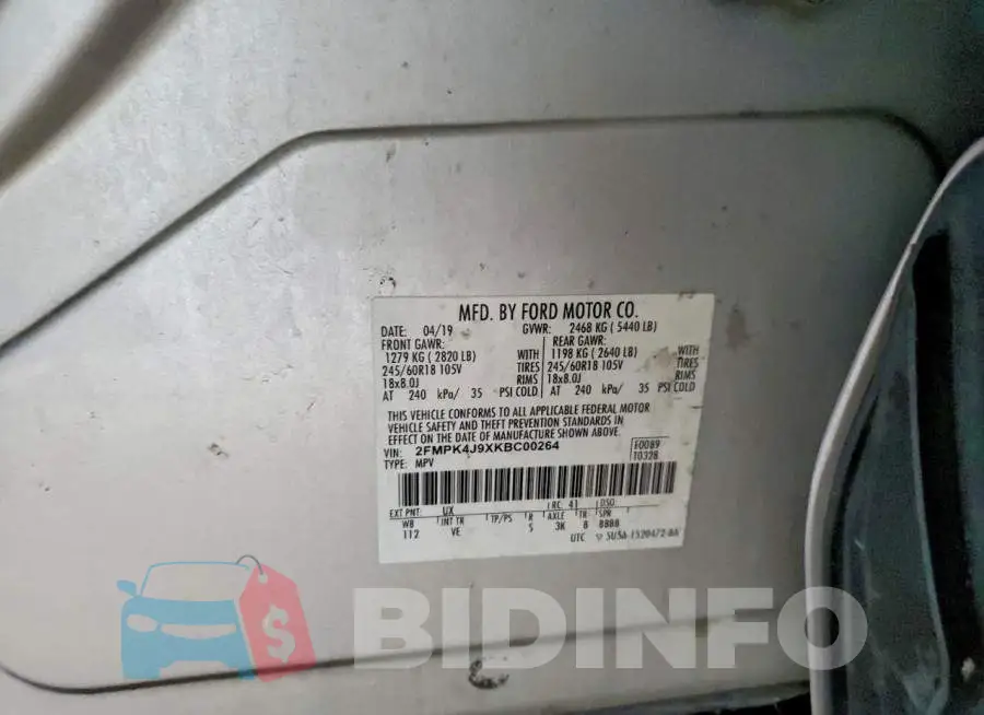 2FMPK4J9XKBC00264 Photo# 13