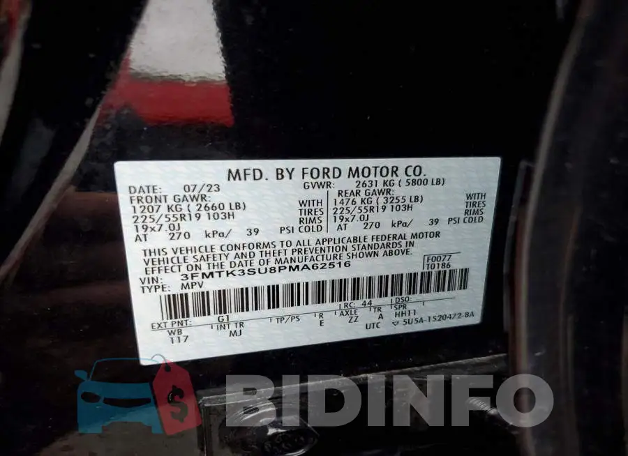 3FMTK3SU8PMA62516 Photo# 13