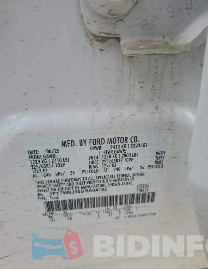 3FTTW8J35SRA84192 Photo# 12