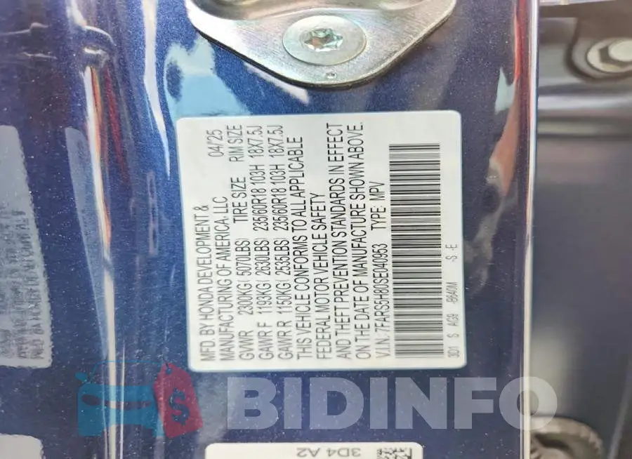 7FARS5H80SE040953 Photo# 13