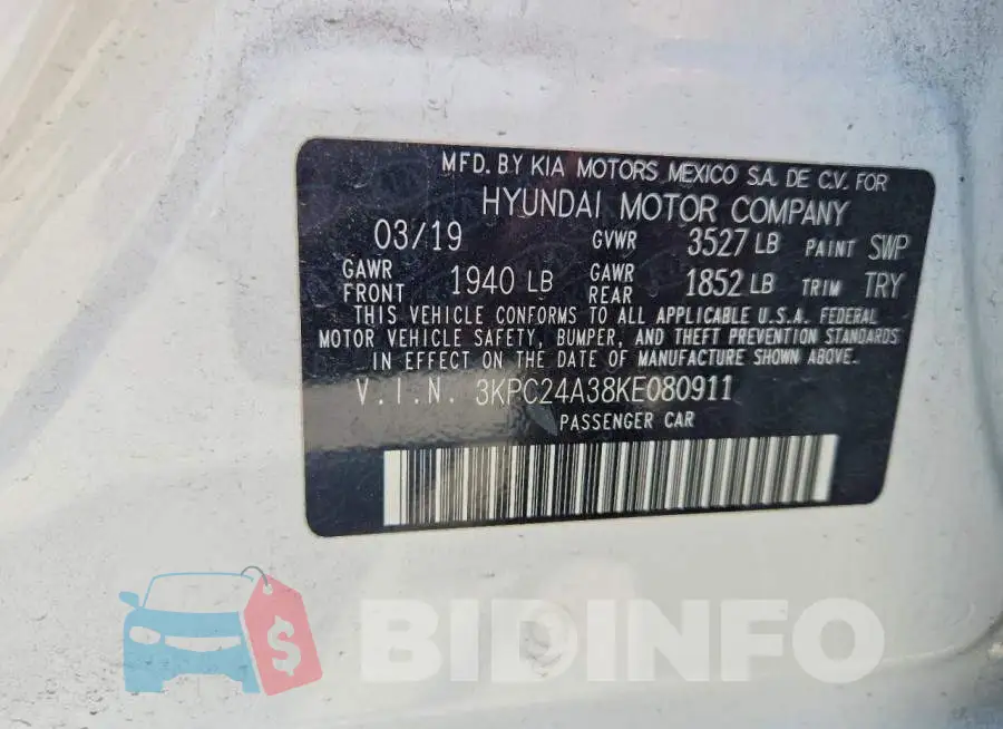 3KPC24A38KE080911 Photo# 13