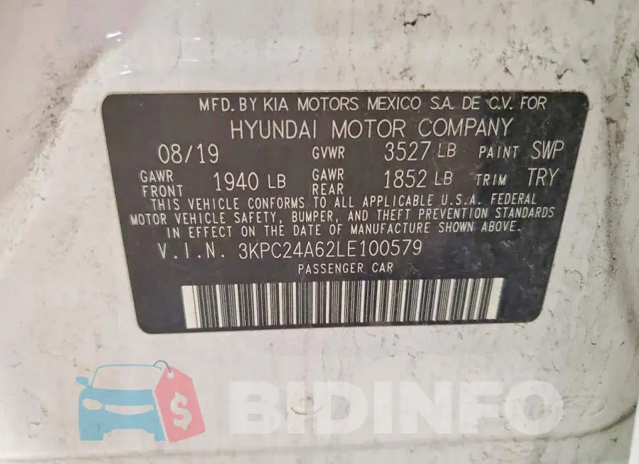 3KPC24A62LE100579 Photo# 12