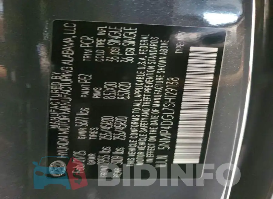 5NMP4DGL7SH129138 Photo# 13