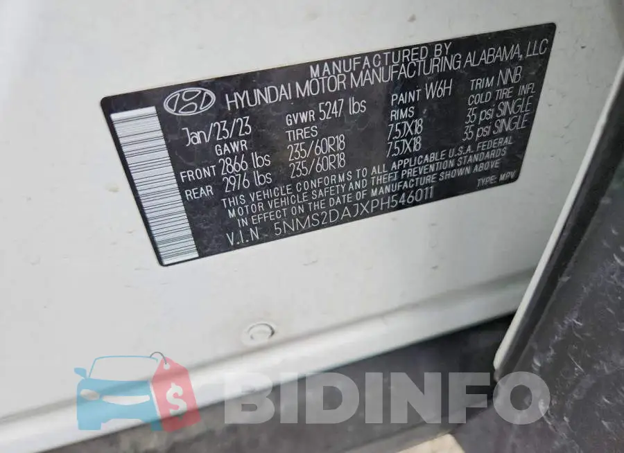 5NMS2DAJXPH546011 Photo# 13