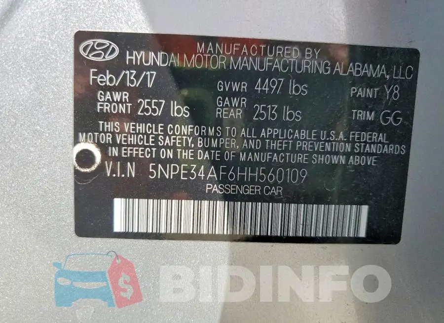 5NPE34AF6HH560109 Photo# 12