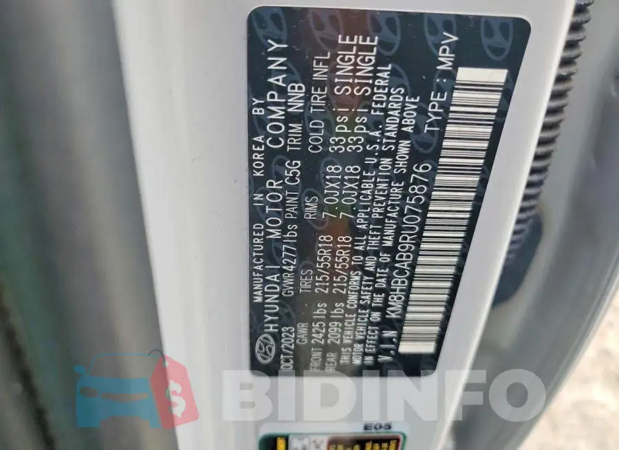 KM8HBCAB9RU075876 Photo# 12