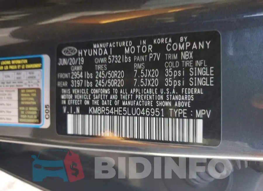 KM8R54HE5LU046951 Photo# 13