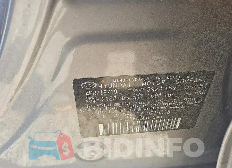 KMHD84LFXLU915528 Photo# 12