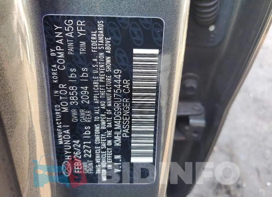 KMHLM4DG9RU754449 Photo# 12