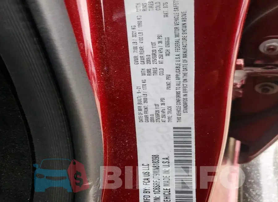 1C6SRFJT9MN818398 Photo# 13