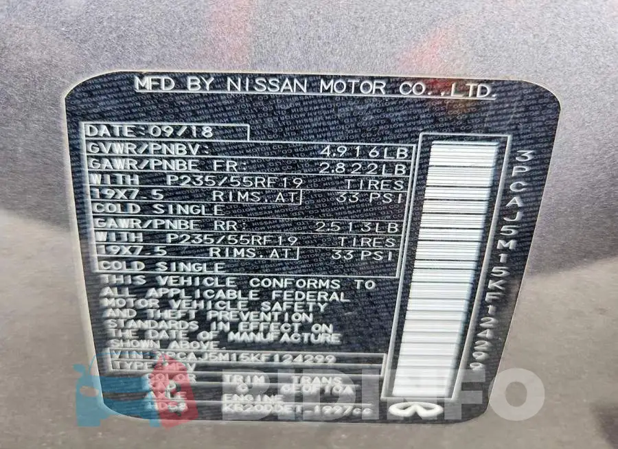 3PCAJ5M15KF124299 Photo# 13