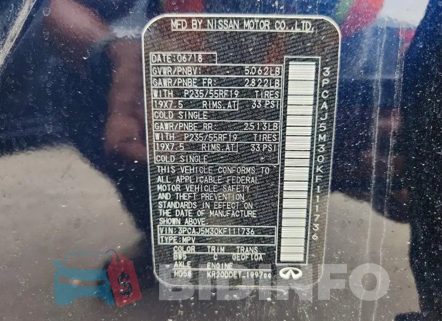 3PCAJ5M30KF111736 Photo# 13