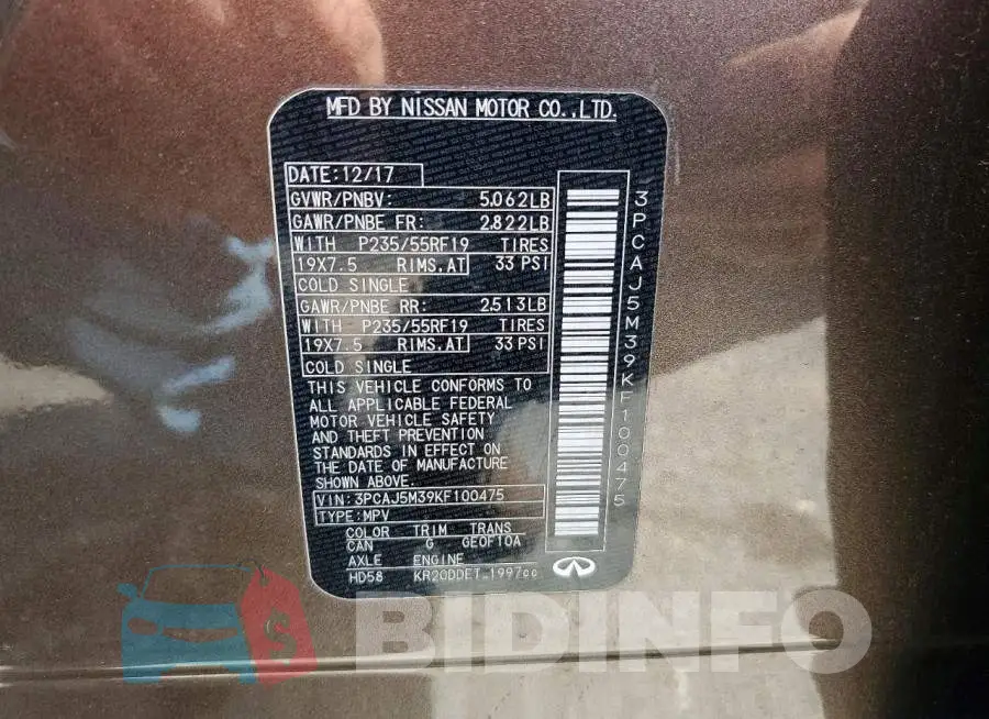 3PCAJ5M39KF100475 Photo# 13