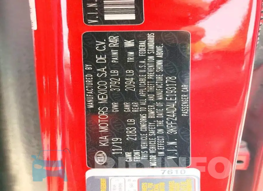 3KPF24AD4LE193178 Photo# 12