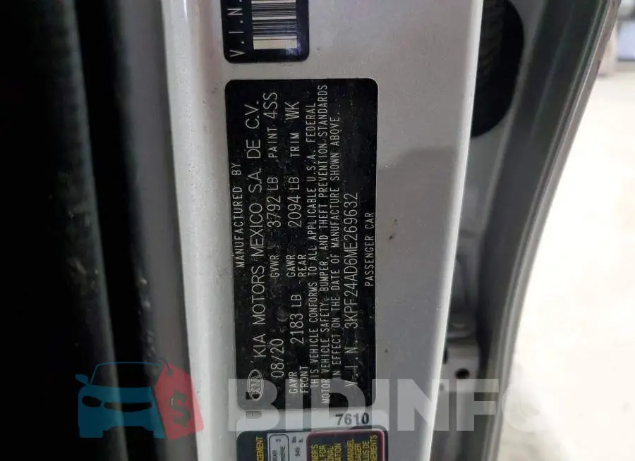 3KPF24AD6ME269632 Photo# 12