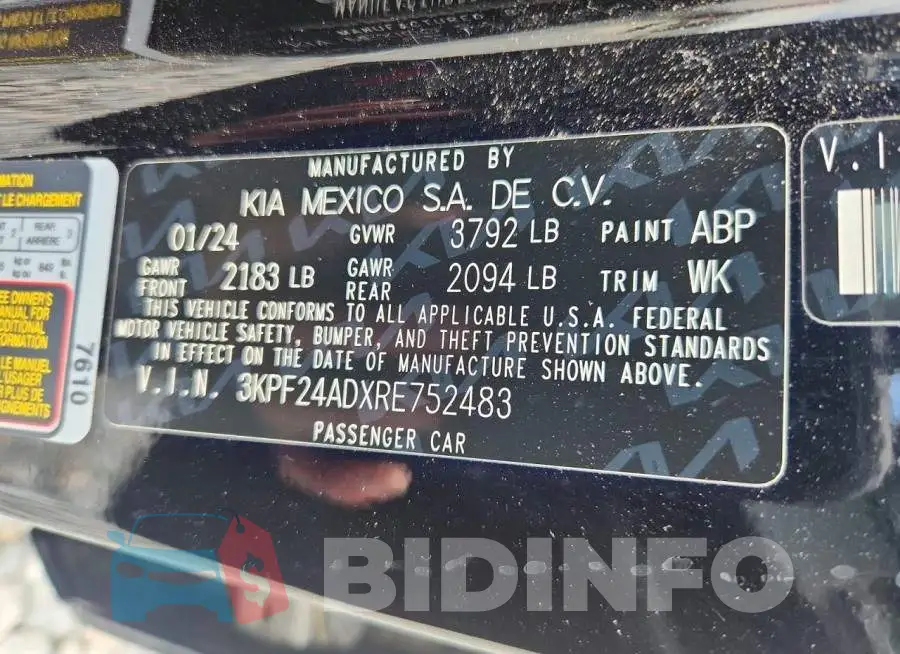 3KPF24ADXRE752483 Photo# 13
