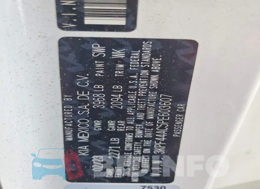 3KPF44AC5PE603607 Photo# 13