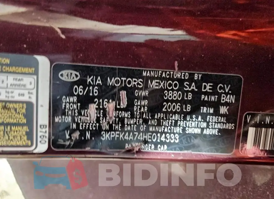 3KPFK4A74HE014333 Photo# 12