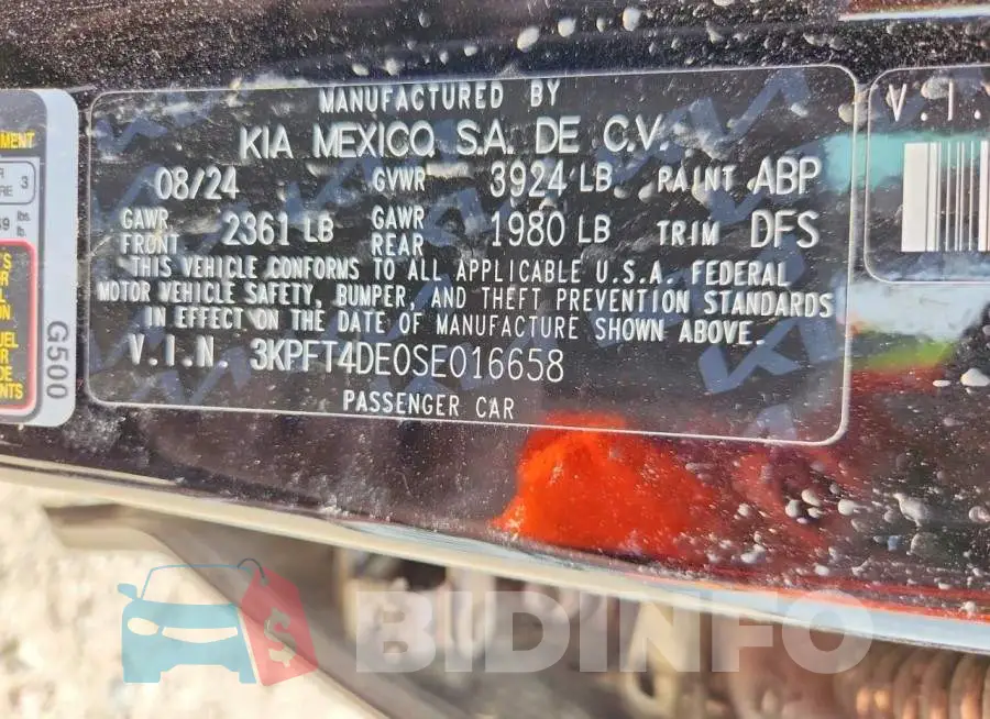 3KPFT4DE0SE016658 Photo# 13