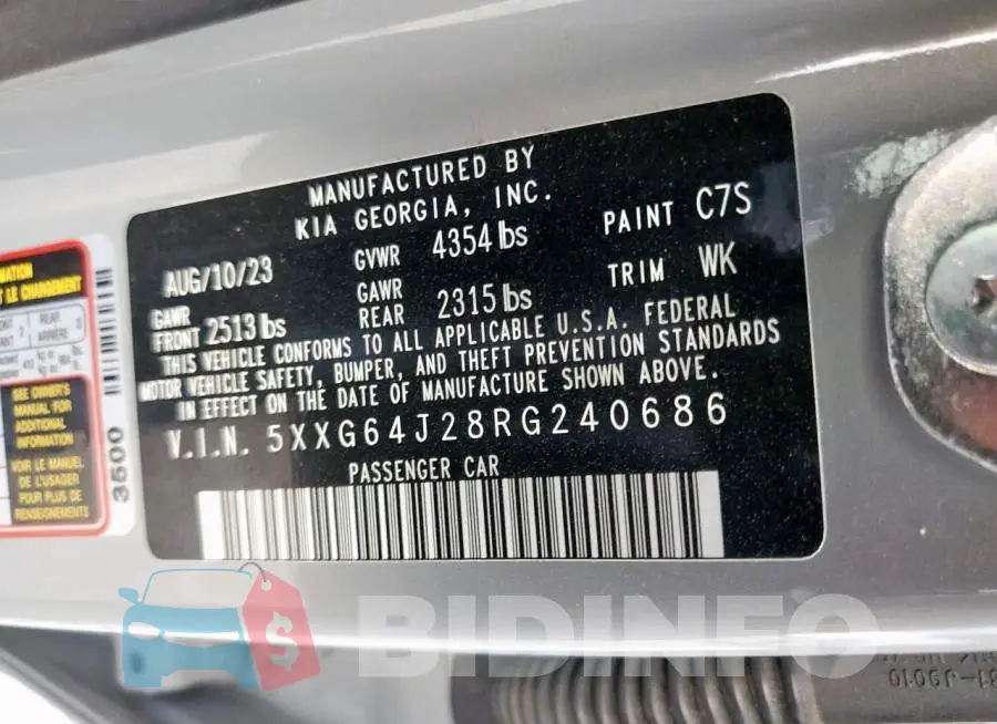5XXG64J28RG240686 Photo# 12